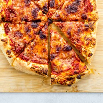 Cheese pizza with New York Crust