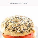 everything bagel with cream cheese and lox