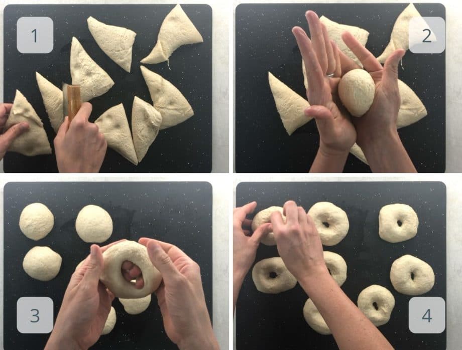 shaping bagels