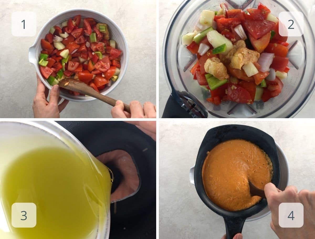 steps for making gazpacho