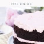 Buttermilk chocolate cake with raspberry whipped cream