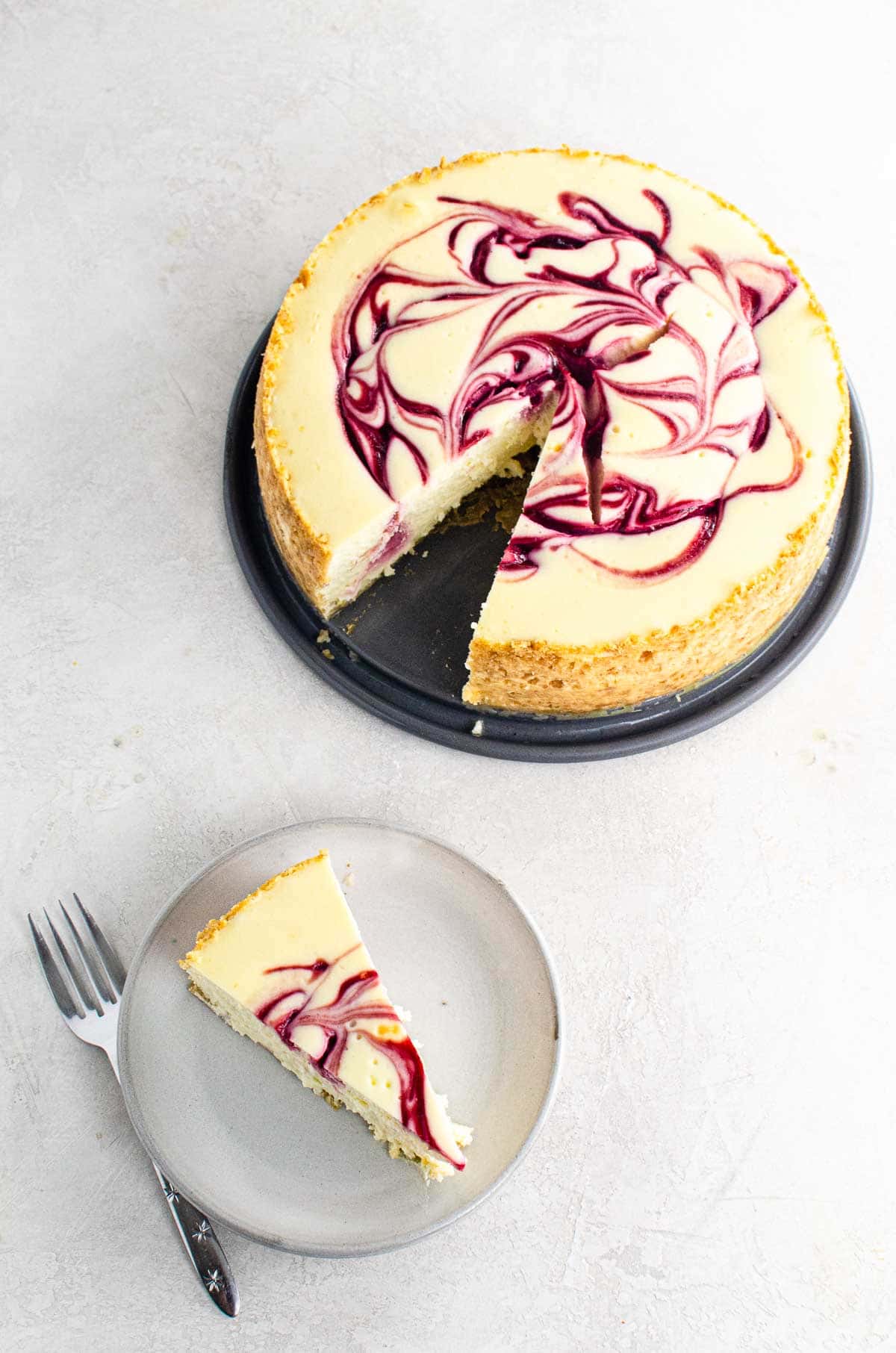 new york style raspberry lemon cheesecake