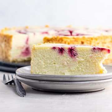 a slice of cheesecake