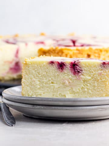 a slice of cheesecake