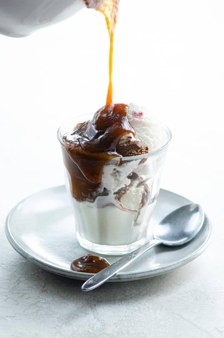 Bourbon Caramel Sauce for Ice Cream and More - Umami Girl