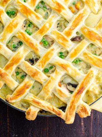 turkey pot pie with puff pastry