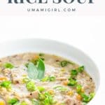 turkey rice soup with leftover turkey