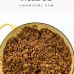 Ground beef taco meat recipe in a skillet