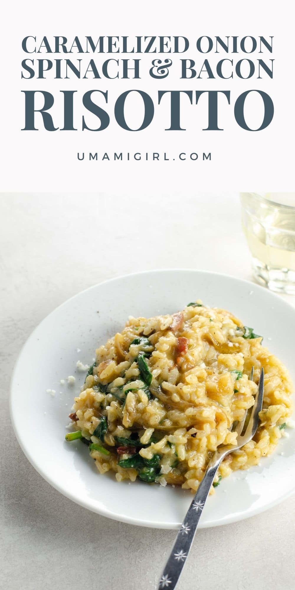 Caramelized Onion, Spinach and Bacon Risotto Umami Girl