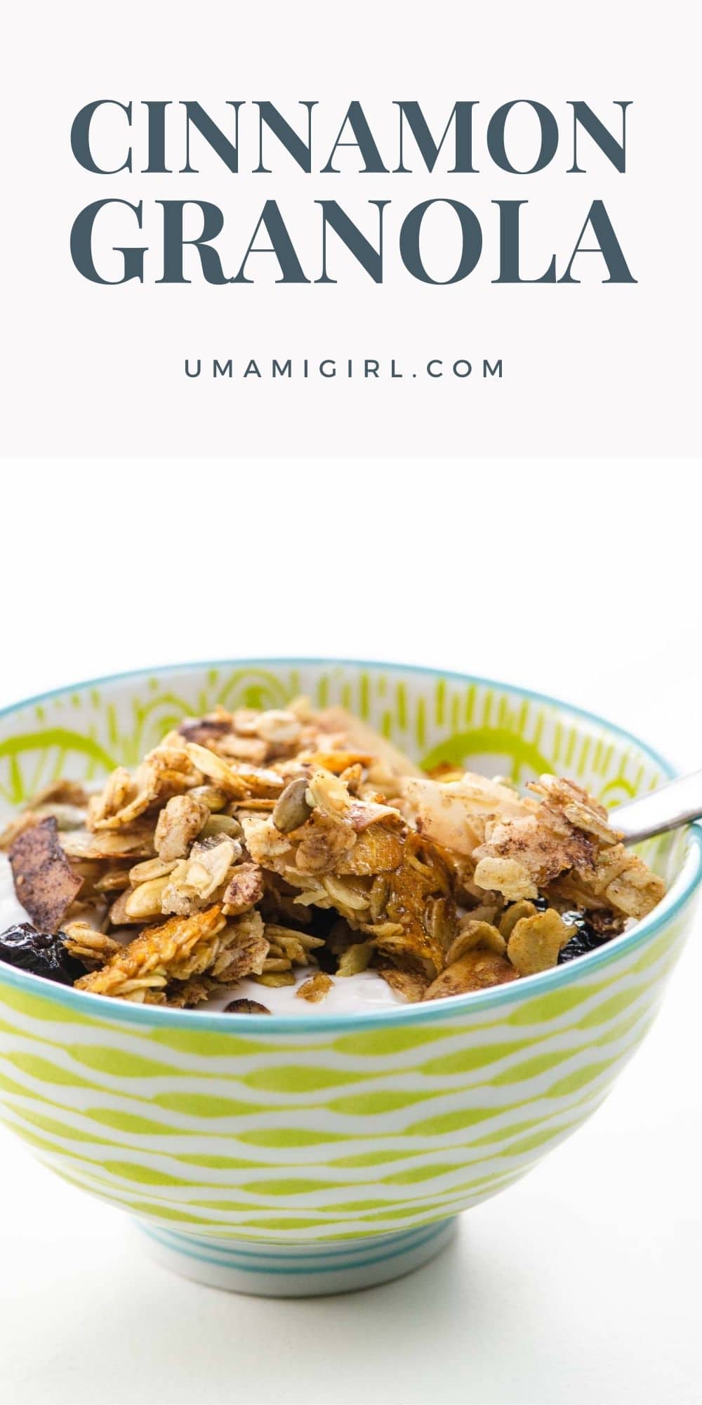 Cinnamon Granola with Almonds, Coconut, and Cherries Umami Girl