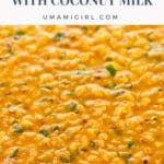 Red Lentil Dahl with Coconut Milk in a pan