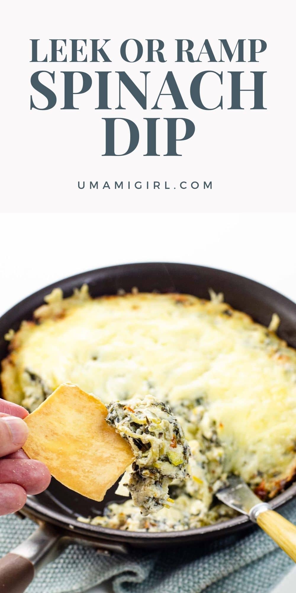 Hot Spinach Leek Dip (or Ramp Dip) is Creamy, Savory Joy Umami Girl