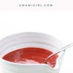 strawberry sauce for cheesecake or ice cream in a bowl