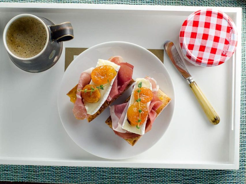 Mother's Day Breakfast in Bed Brie & Apricot Toasts Umami Girl