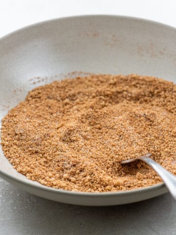 best bbq rib rub in a bowl with a fork