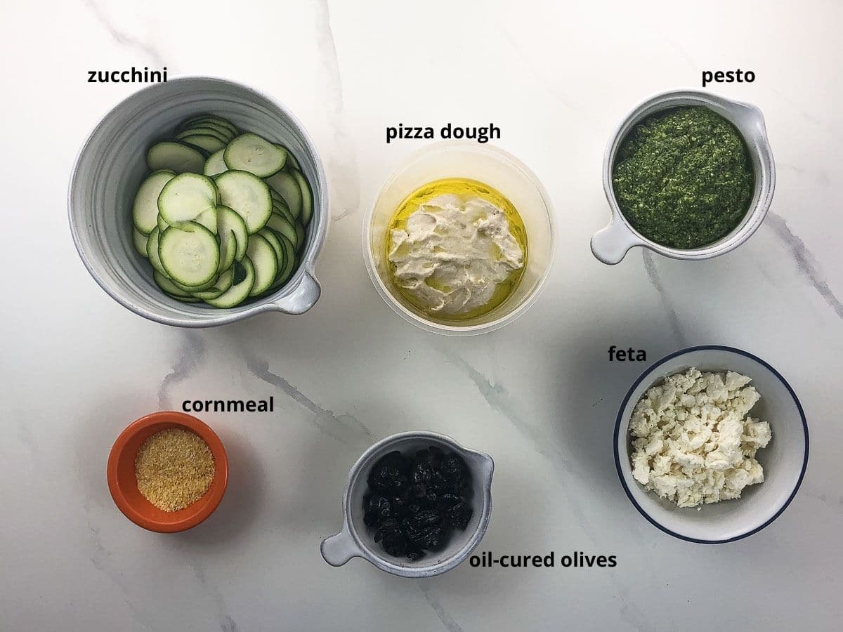 ingredients in bowls