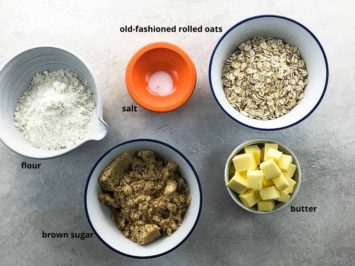 topping ingredients in bowls