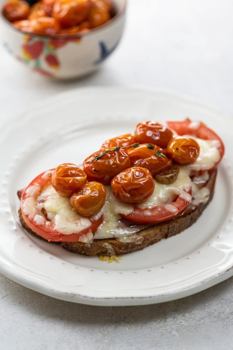 Ultimate Open Face Grilled Cheese with Tomato and Ham Umami Girl