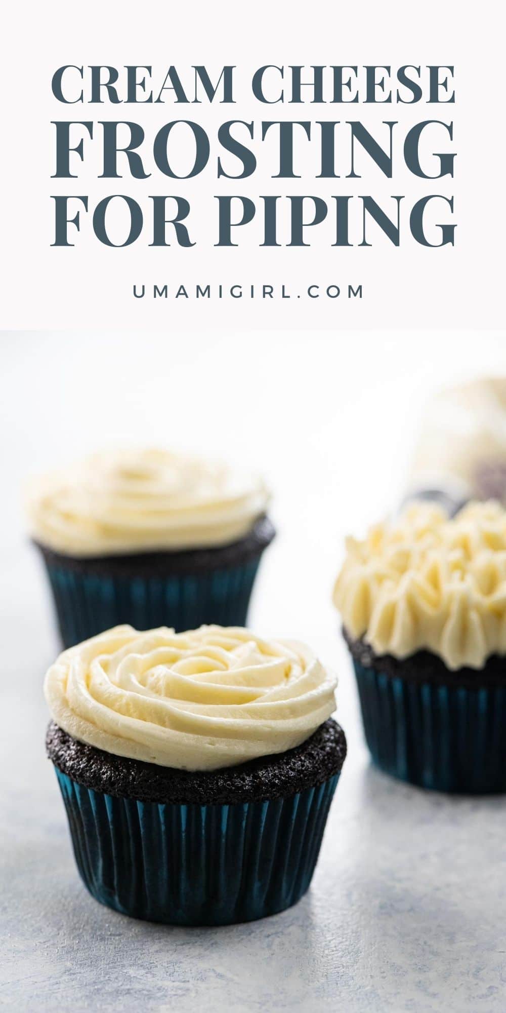 Stable Whipped Cream Cheese Frosting for Piping Umami Girl