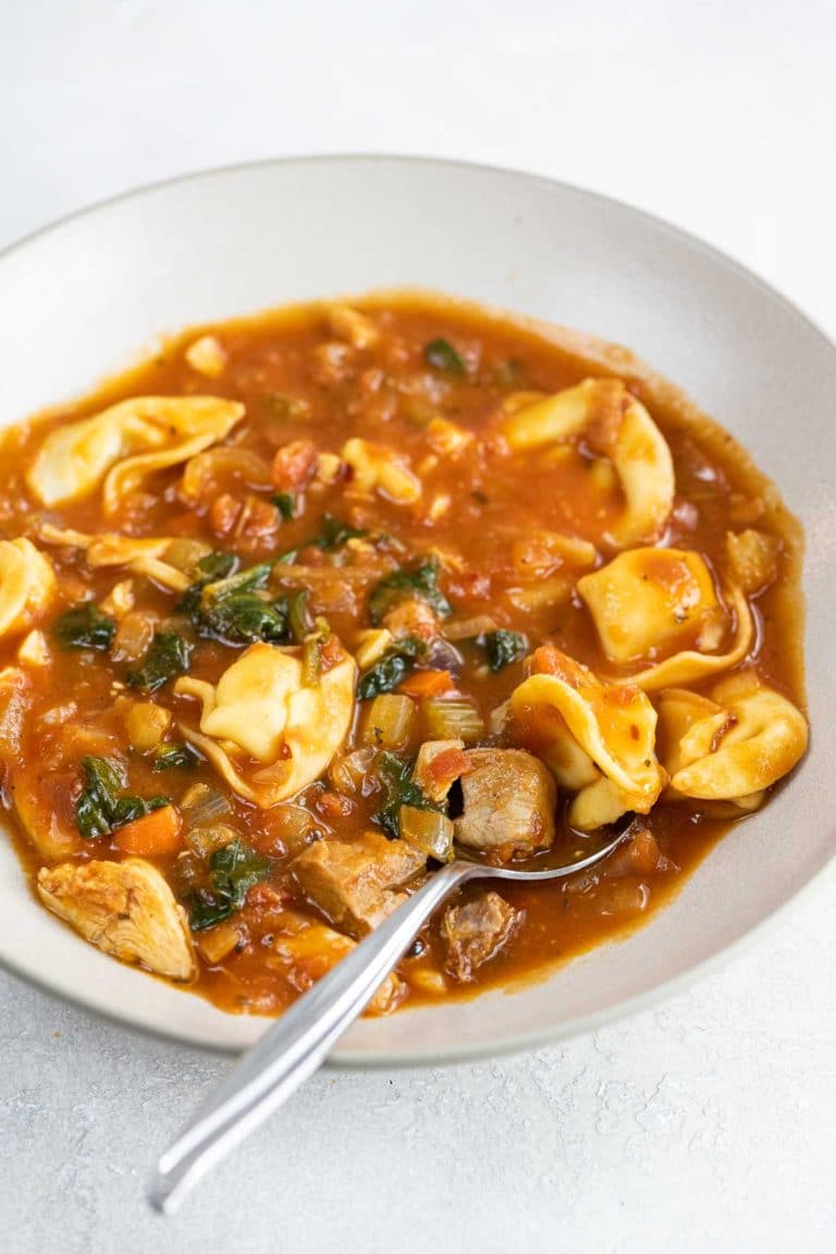 Creamy Chicken Tortellini Soup with Spinach Umami Girl