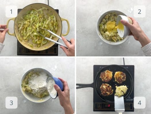 Colcannon Cheddar Skillet Cakes - Umami Girl