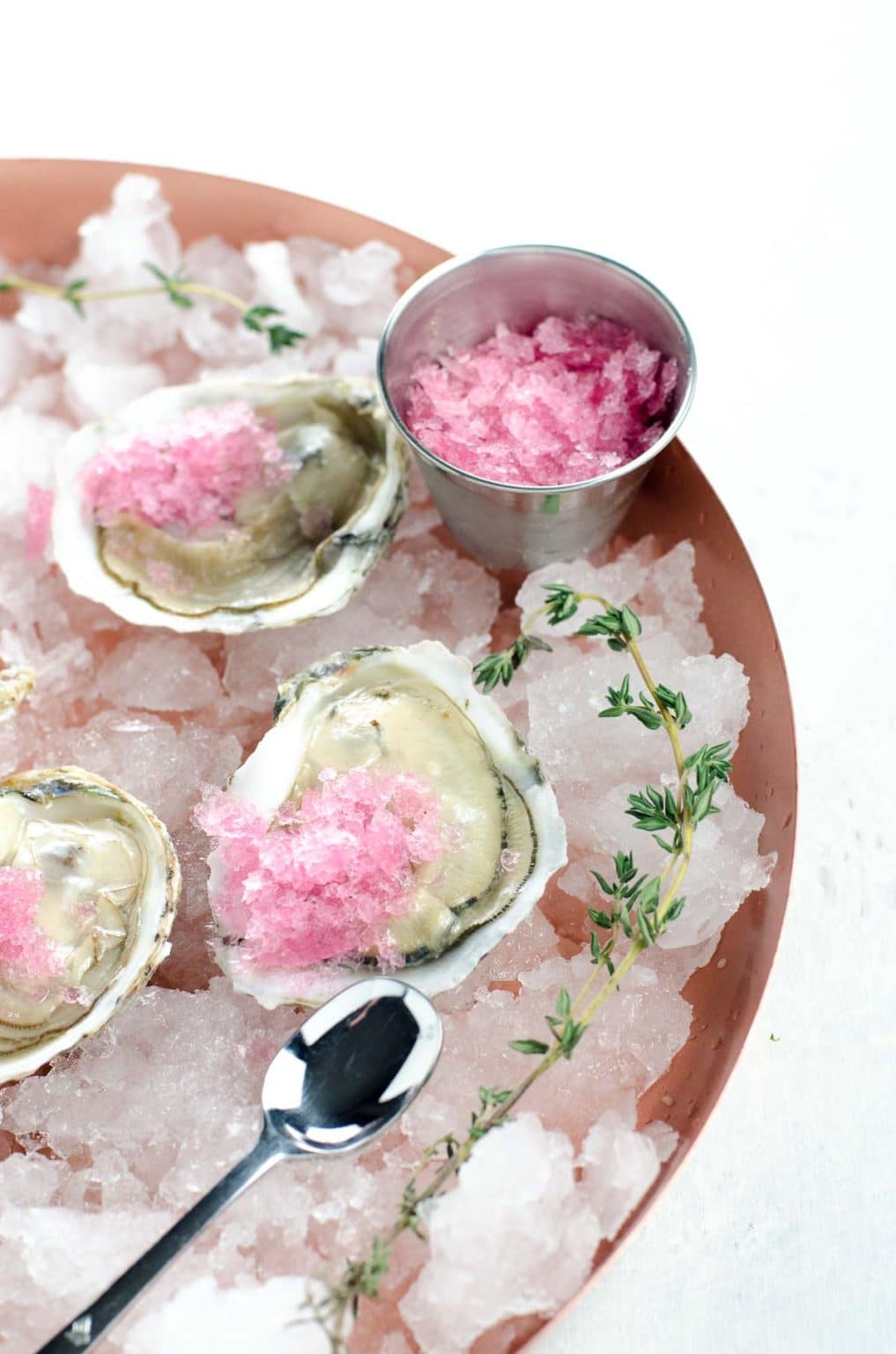 Oysters with Granita Umami Girl