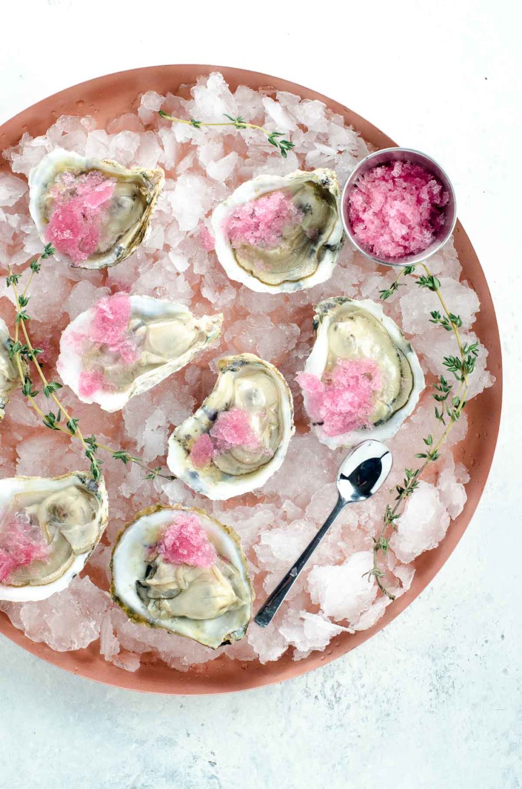 Oysters with Granita Umami Girl