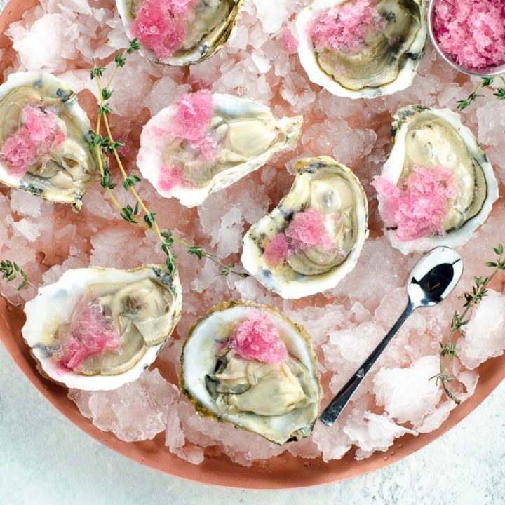Oysters with Granita Umami Girl