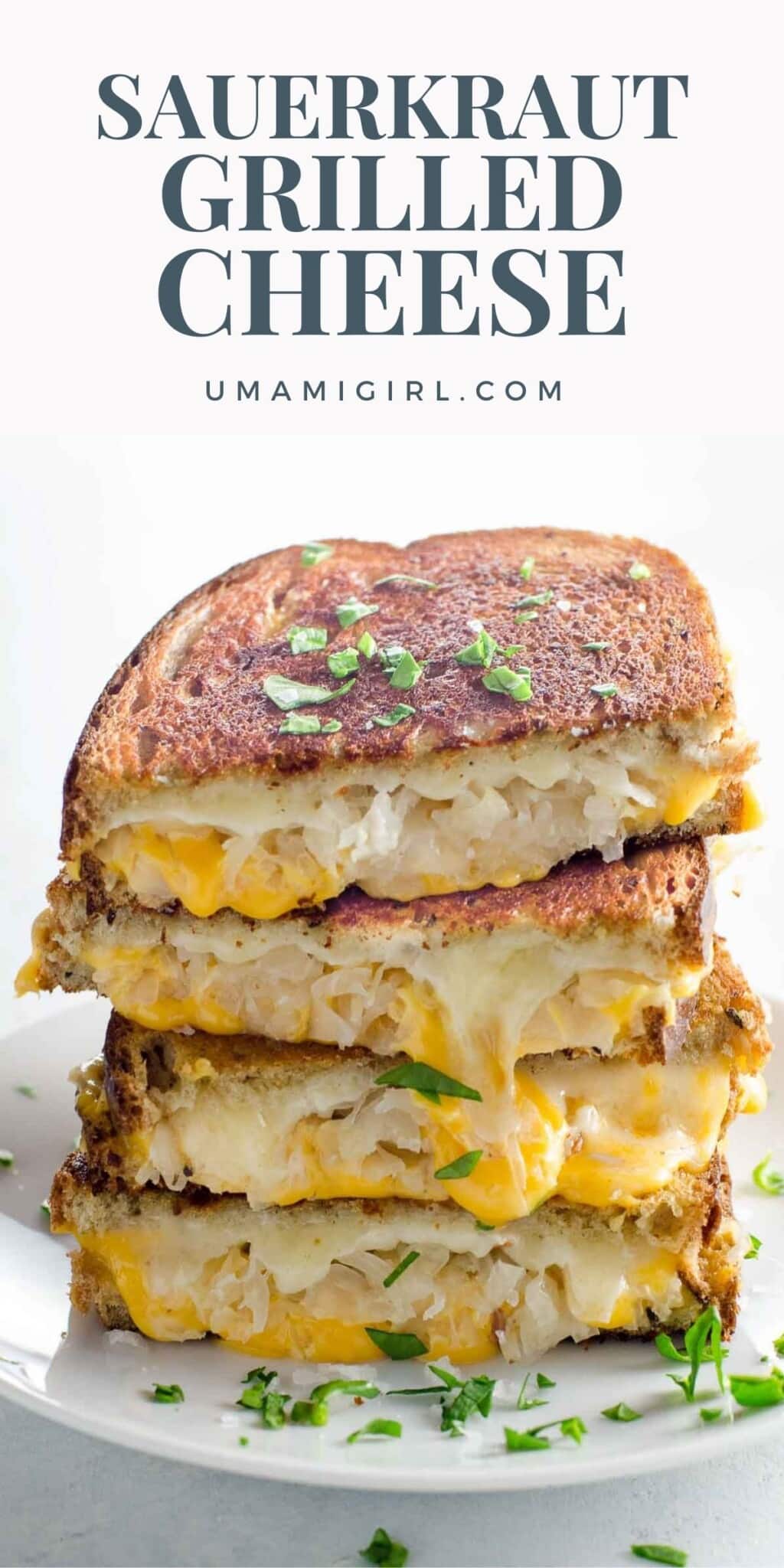 Sauerkraut Grilled Cheese with Dijon Umami Girl