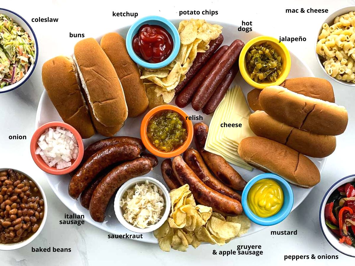 hot dog bar ingredients
