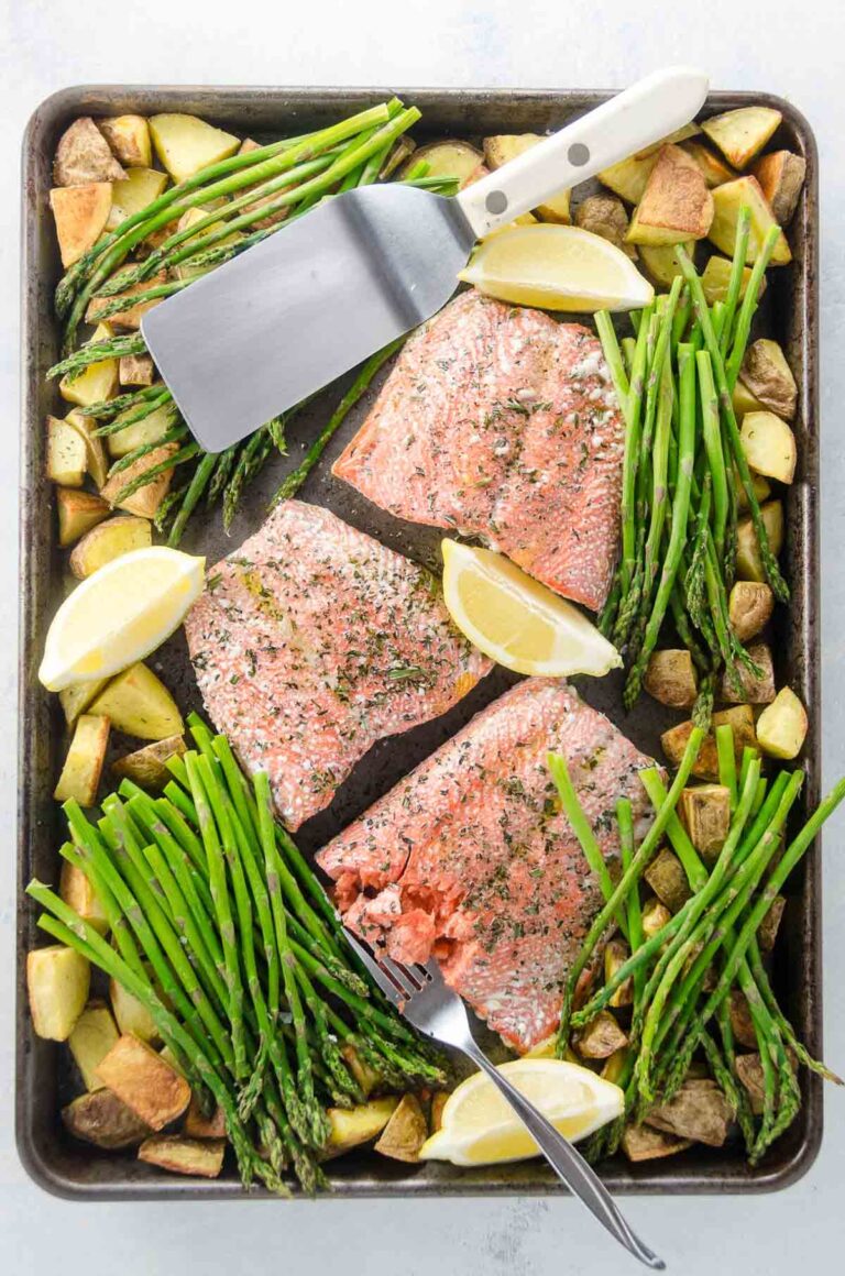 Sheet Pan Salmon and Veggies - Umami Girl