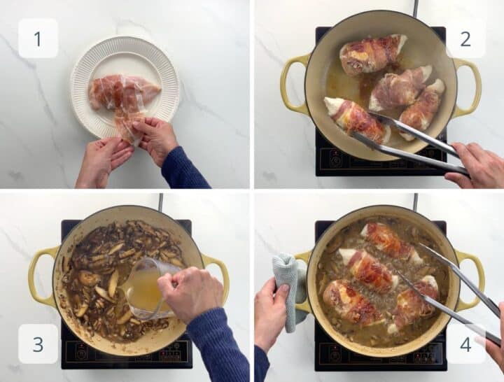 ProsciuttoWrapped Stuffed Chicken Marsala Umami Girl