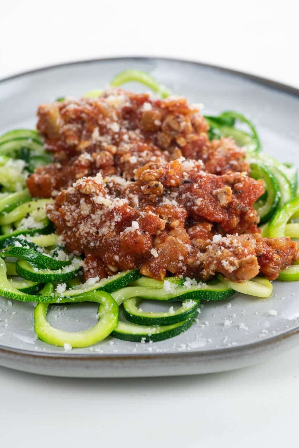 Zoodle Spaghetti with Turkey Meat Sauce Umami Girl