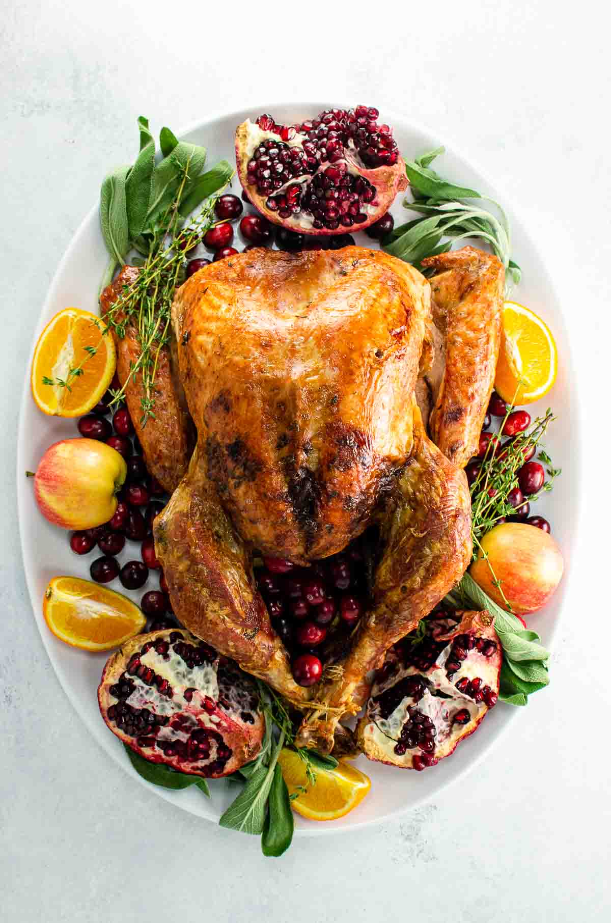 turkey on a beautiful platter is one of our thanskgiving must haves