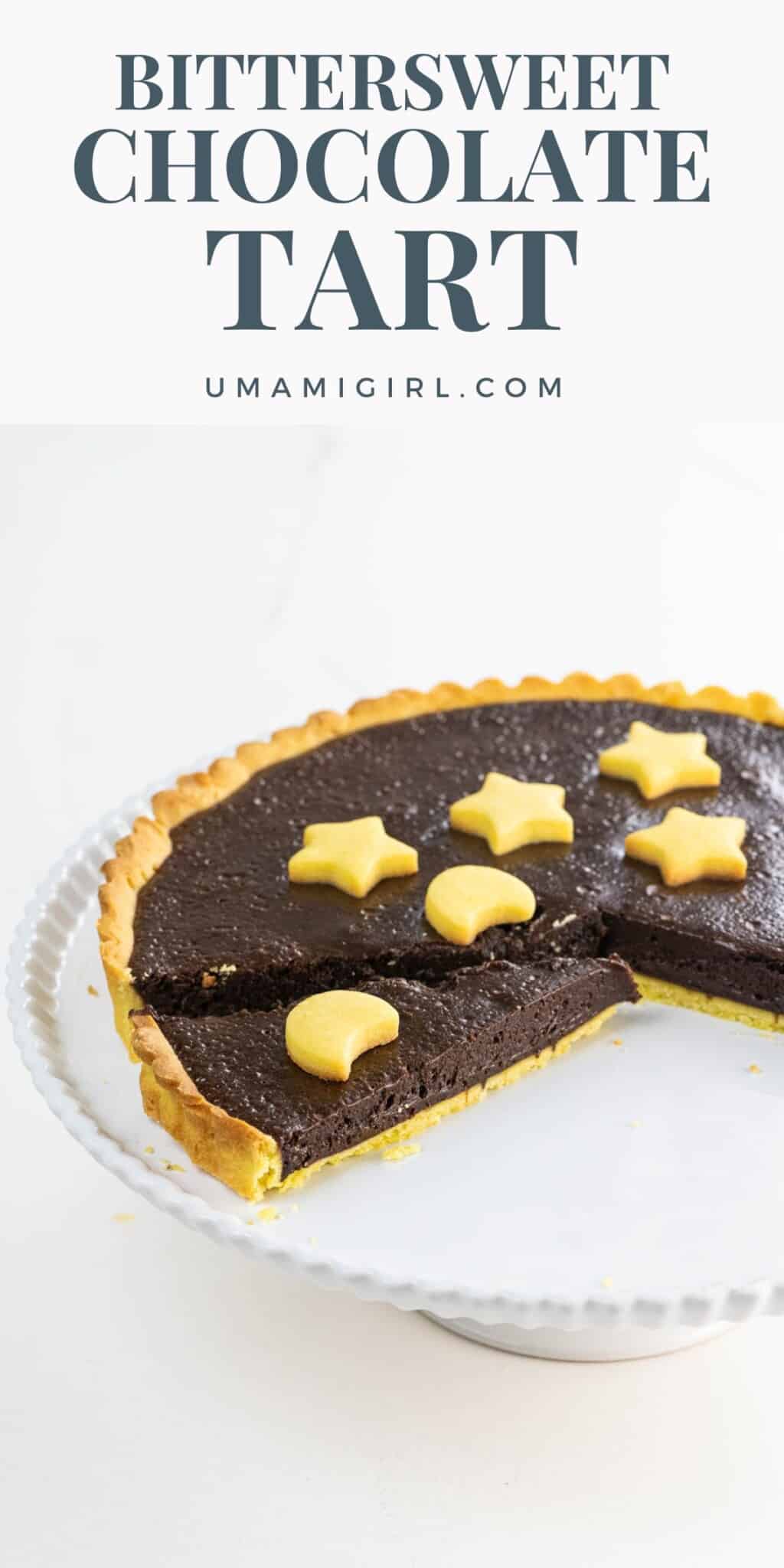 Bittersweet Chocolate Ganache Tart with Shortbread Crust Umami Girl