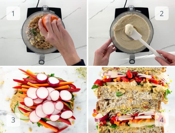 Epic Veggie and White Bean Spread Sandwich Umami Girl