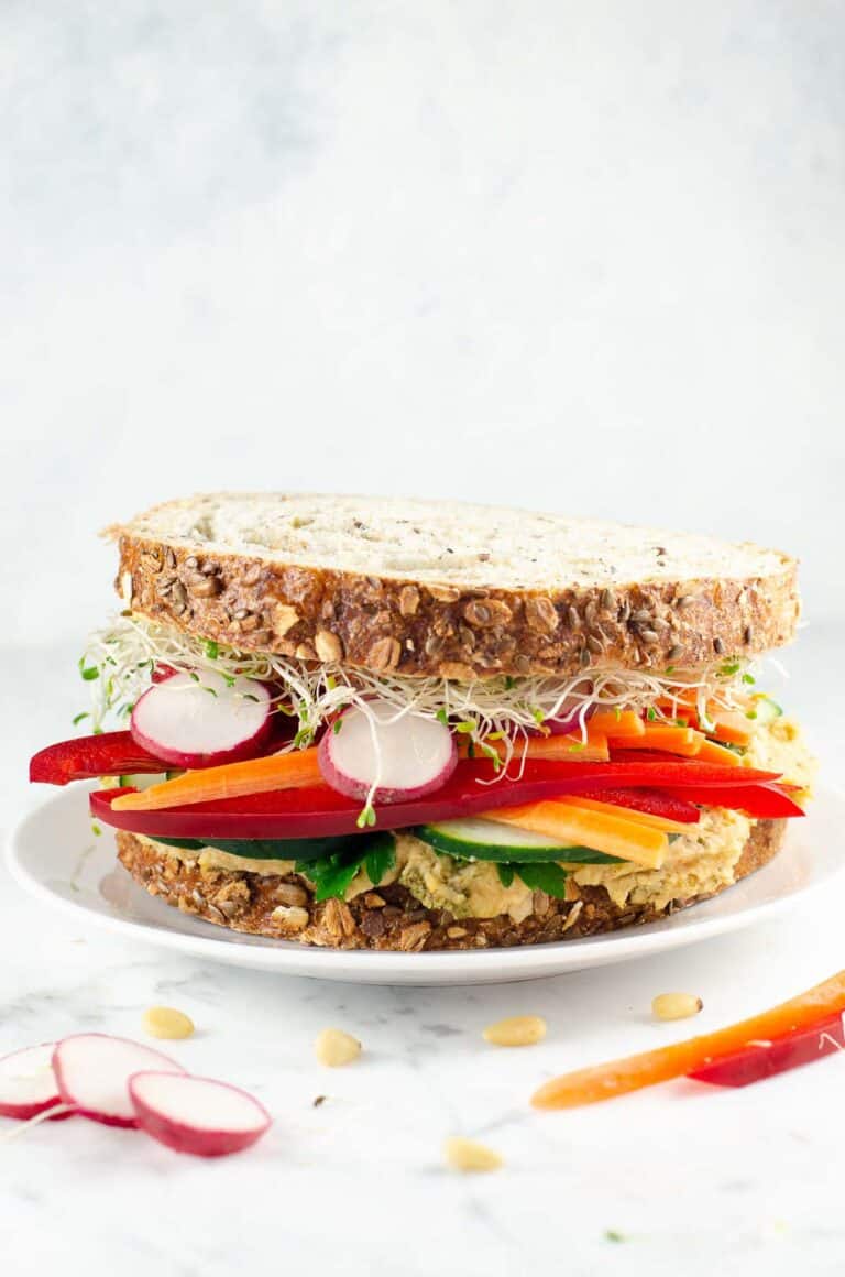 Epic Veggie and White Bean Spread Sandwich Umami Girl