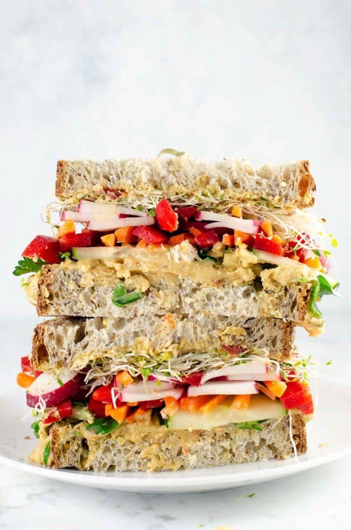 Epic Veggie and White Bean Spread Sandwich Umami Girl