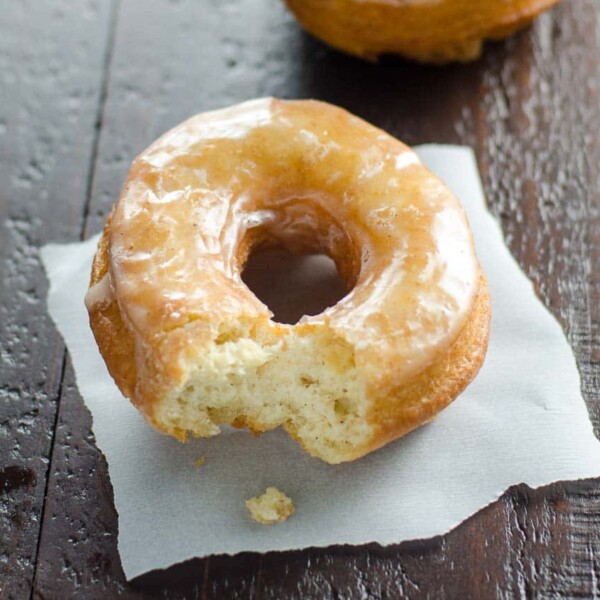 old fashioned glazed buttermilk donuts on a table