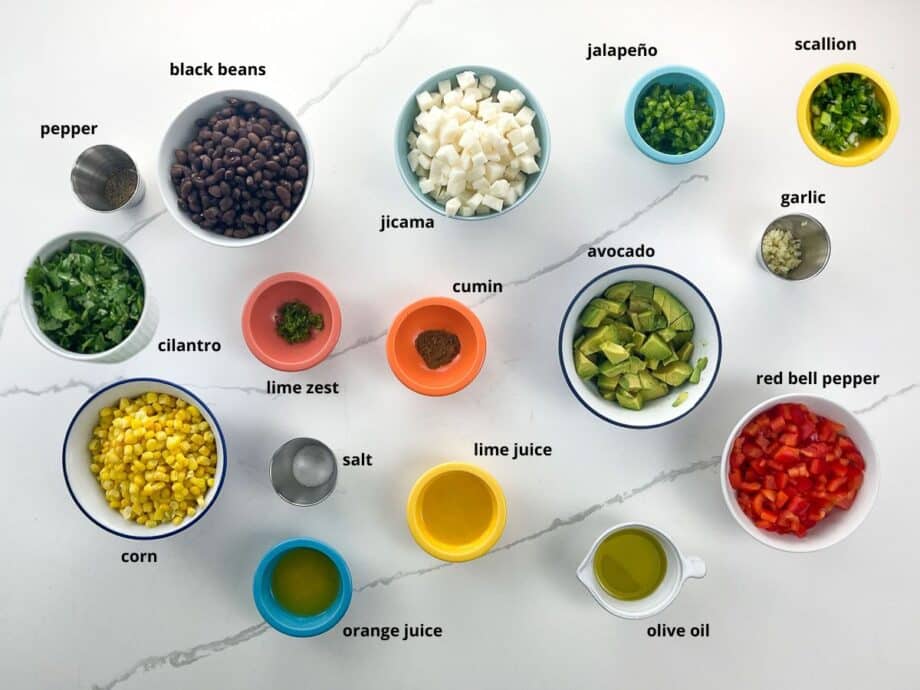 Black Bean, Corn, and Avocado Salad with Jicama Umami Girl