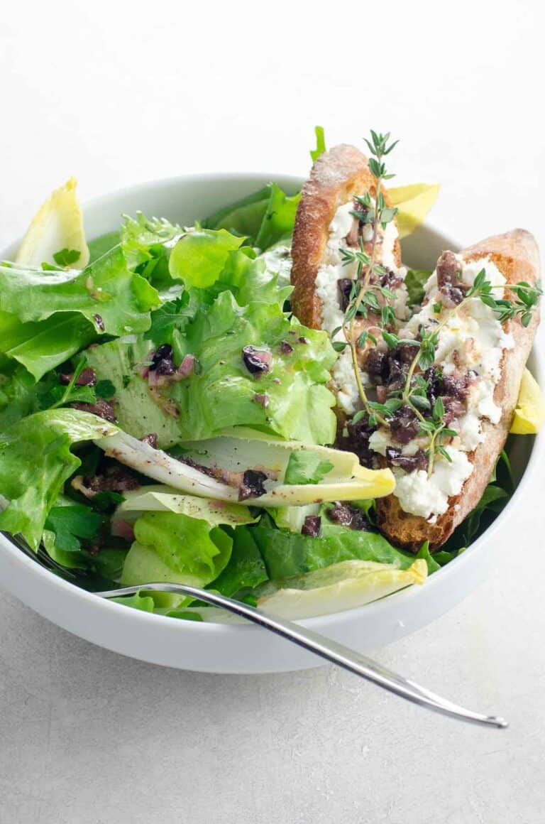 Endive and Escarole Salad with Olive Vinaigrette Umami Girl
