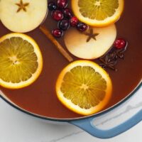 old fashioned wassail in a pot