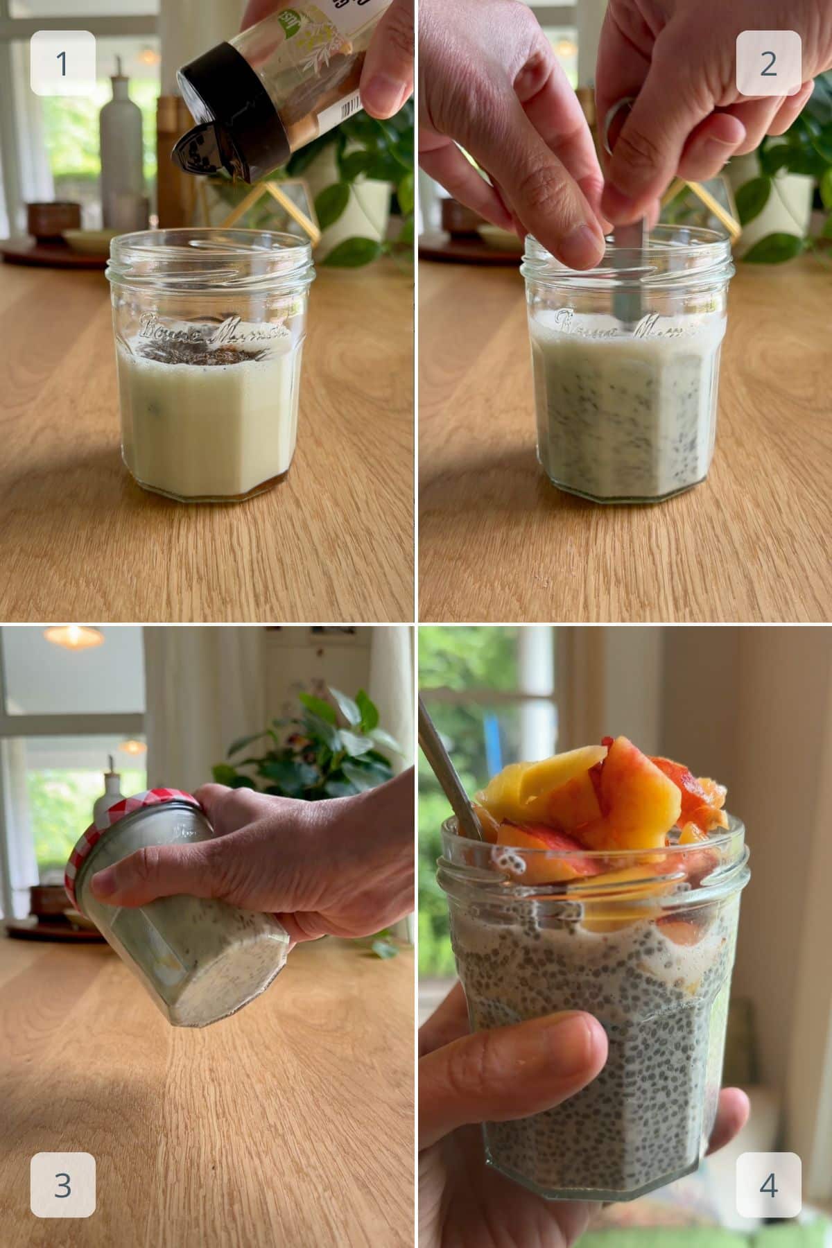 making chia pudding step by step