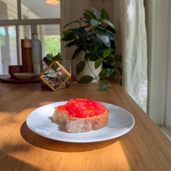 pan con tomate on a plate