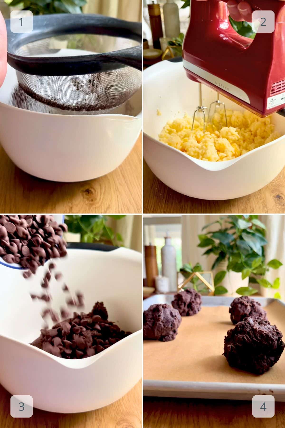 making levain bakery dark chocolate chocolate chip cookies step by step