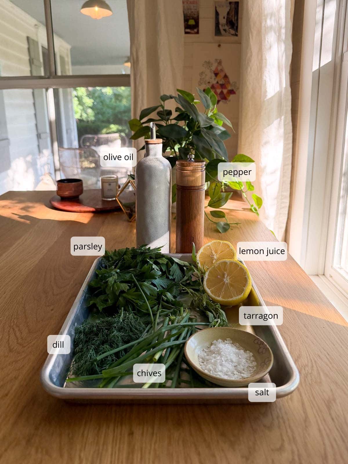 sauce ingredients on a countertop