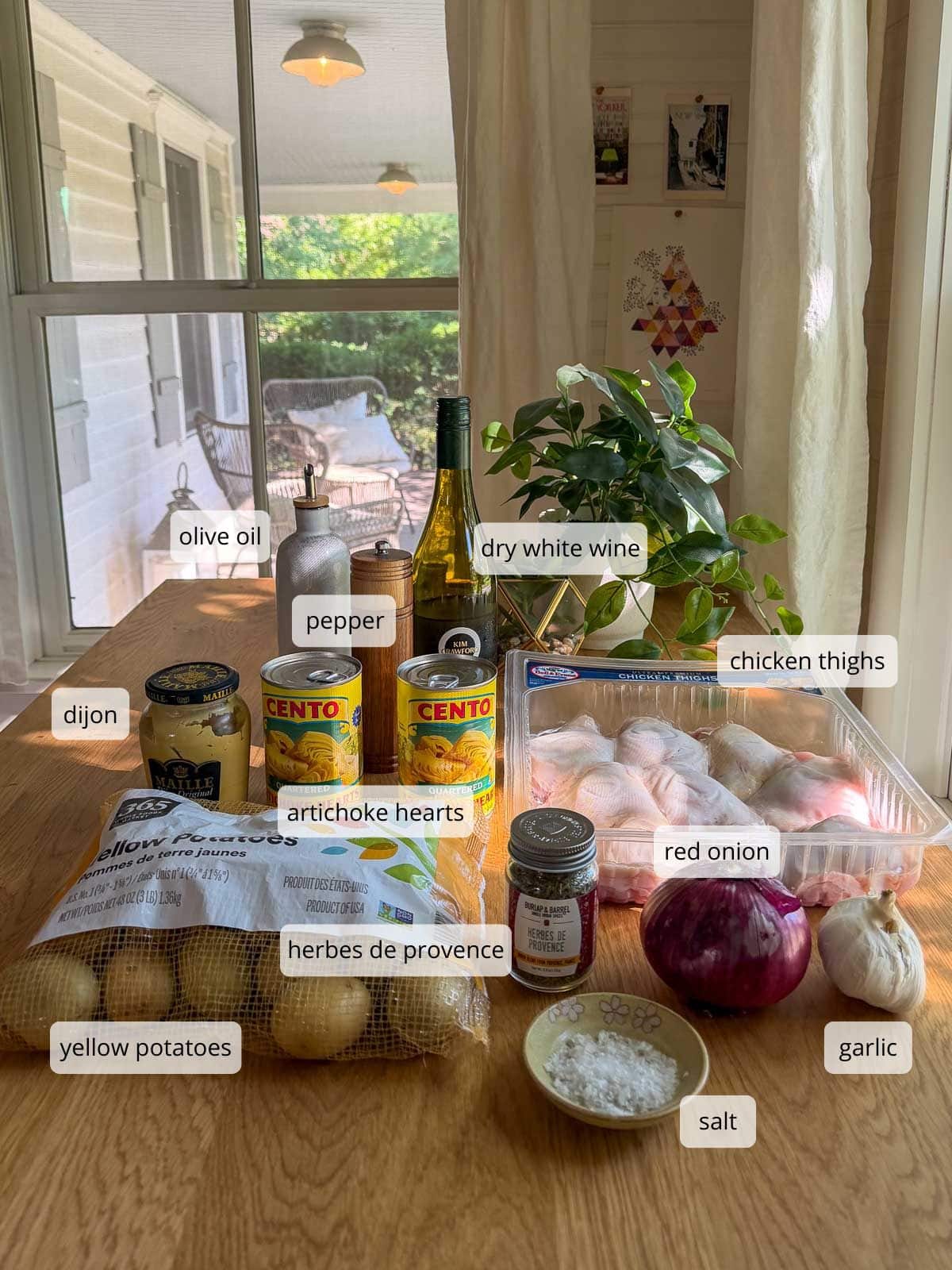 chicken ingredients on a countertop